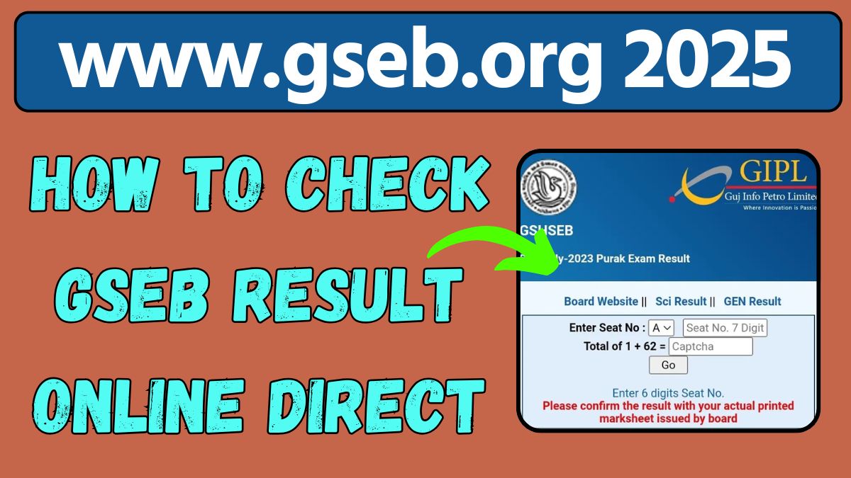 www.gseb.org 2025 : Gujarat Board Official Website for Results